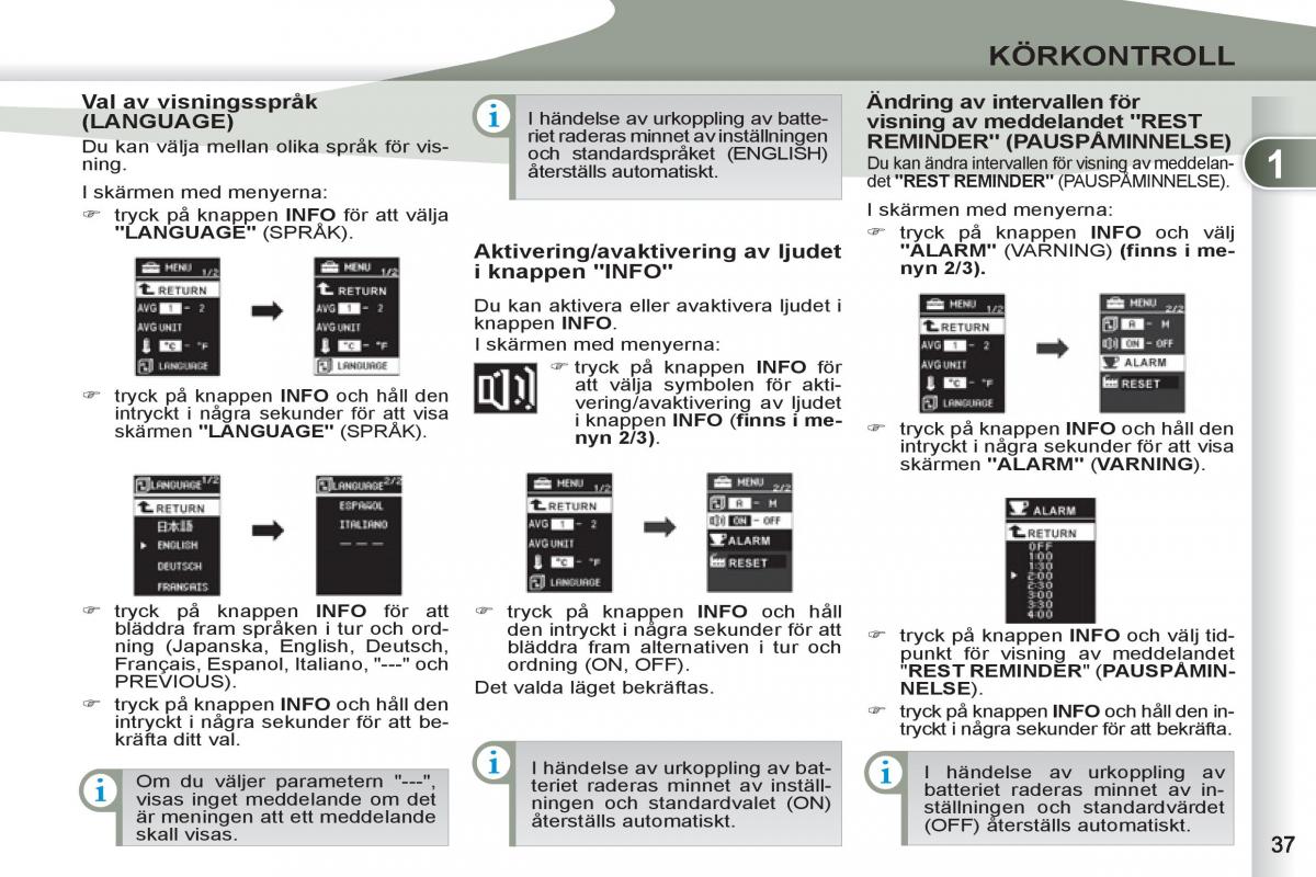 Peugeot 4007 instruktionsbok / page 39