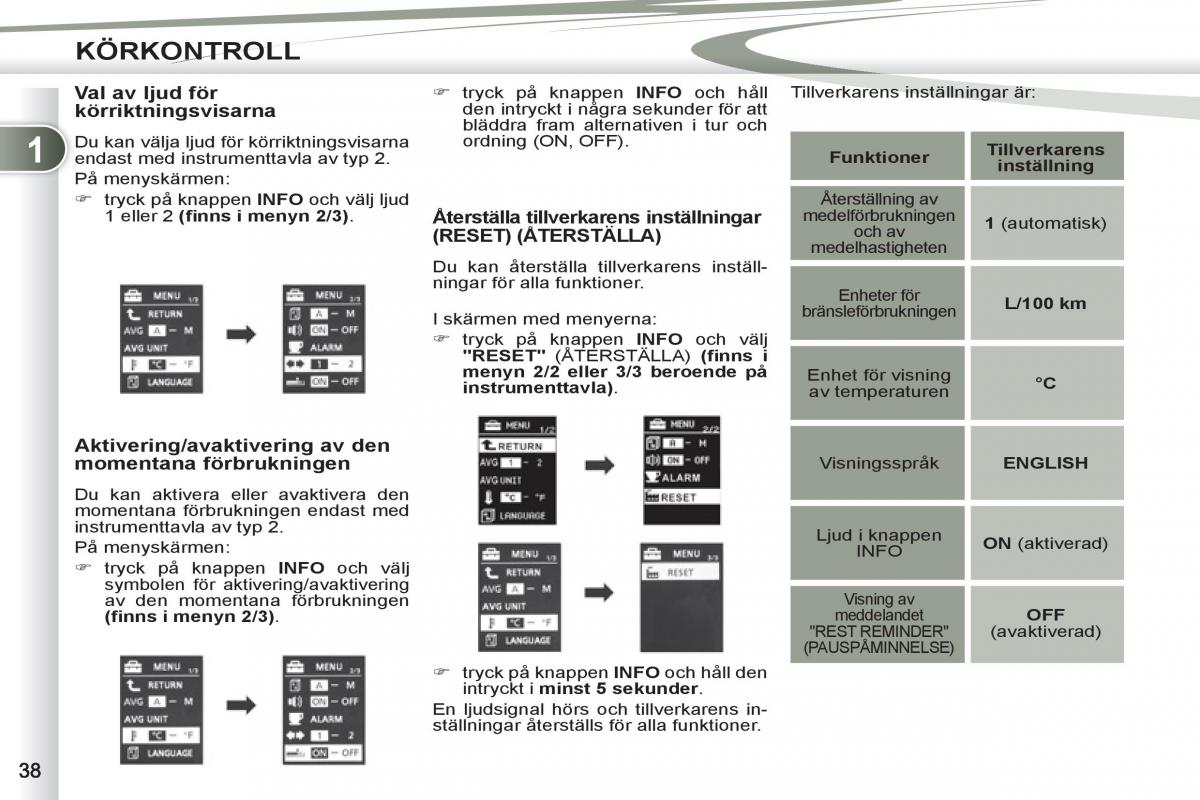 Peugeot 4007 instruktionsbok / page 40