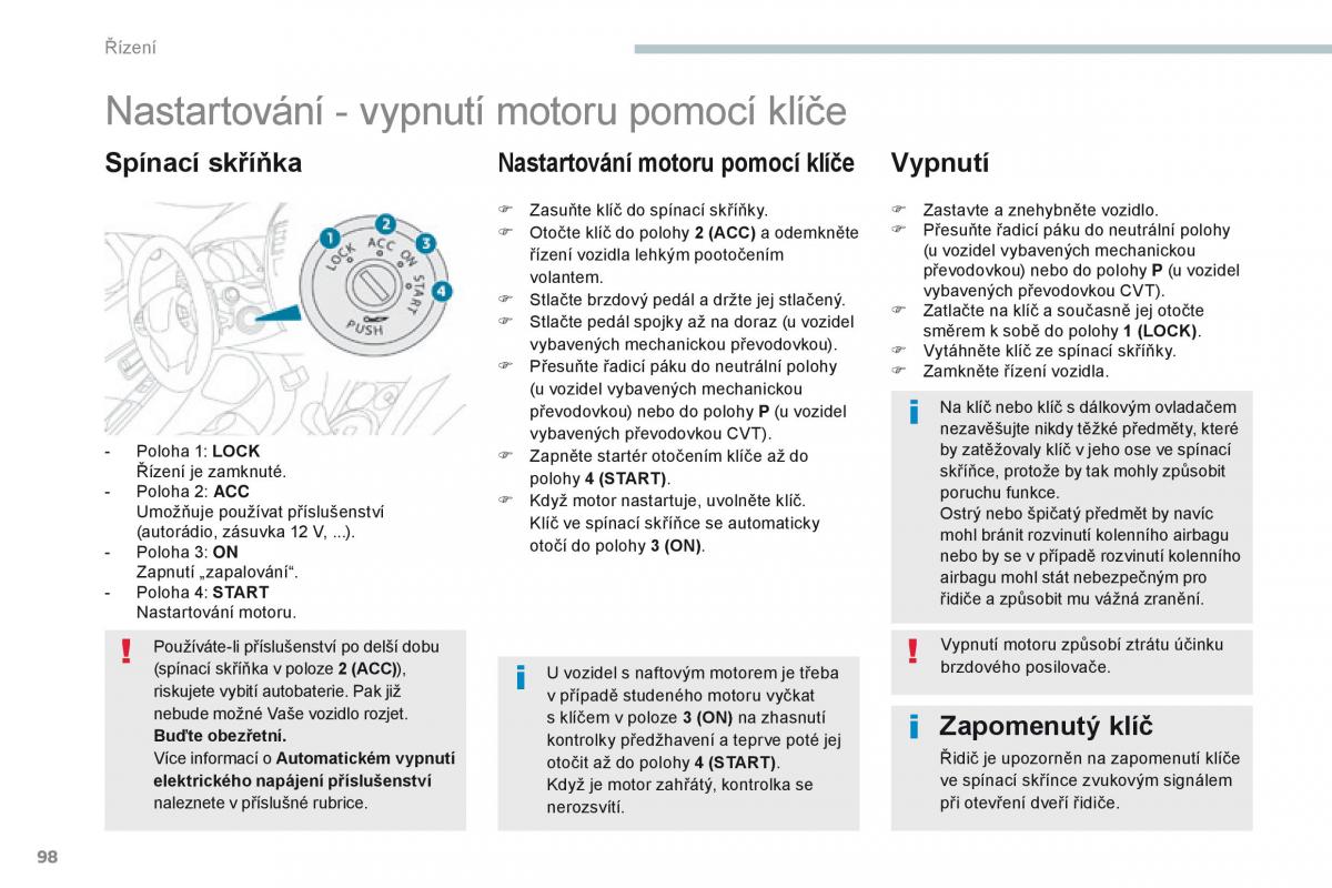 Peugeot 4008 navod k obsludze / page 100