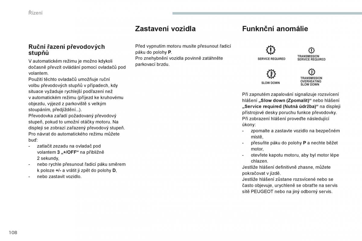 Peugeot 4008 navod k obsludze / page 110