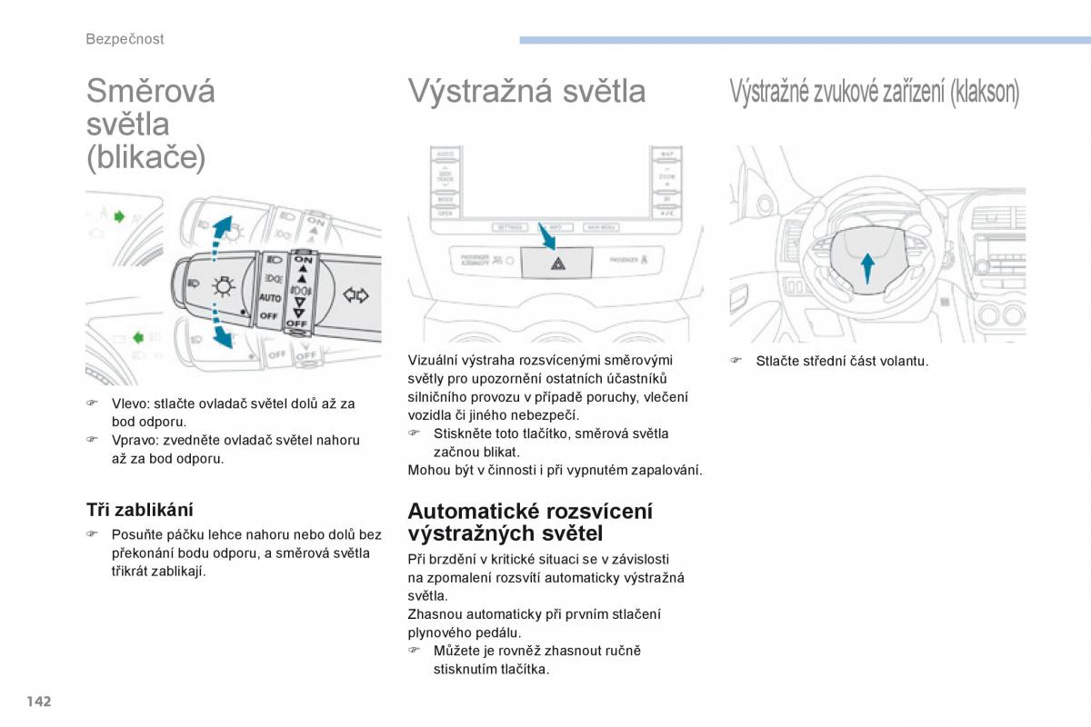 Peugeot 4008 navod k obsludze / page 144