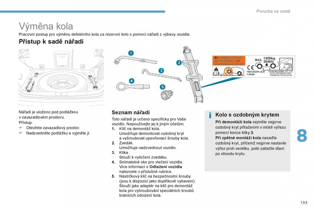 Peugeot 4008 navod k obsludze / page 195
