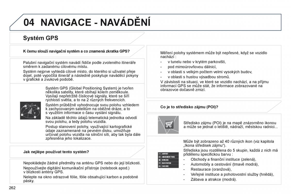 Peugeot 4008 navod k obsludze / page 264