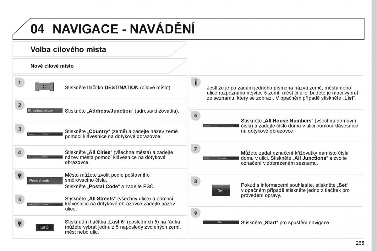 Peugeot 4008 navod k obsludze / page 267