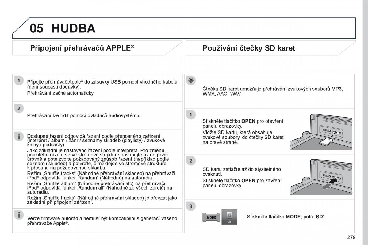 Peugeot 4008 navod k obsludze / page 281