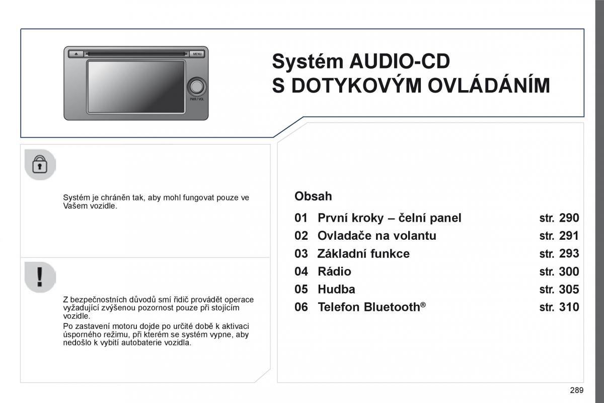 Peugeot 4008 navod k obsludze / page 291