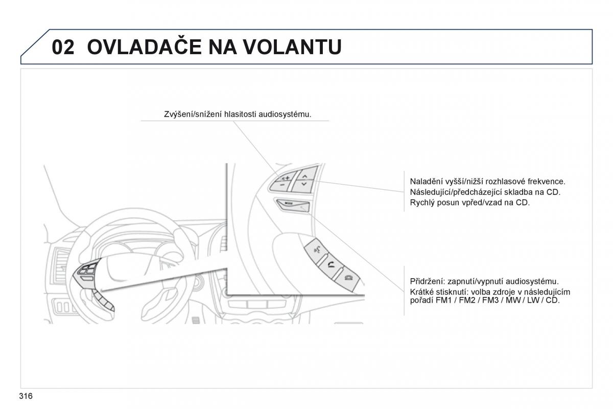 Peugeot 4008 navod k obsludze / page 318