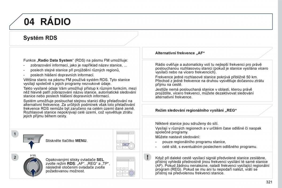 Peugeot 4008 navod k obsludze / page 323