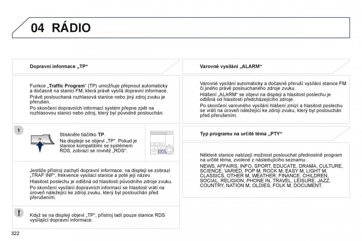 Peugeot 4008 navod k obsludze / page 324