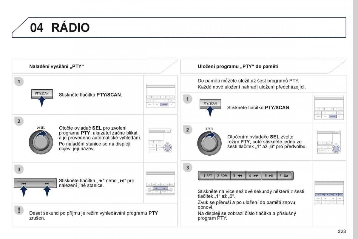 Peugeot 4008 navod k obsludze / page 325