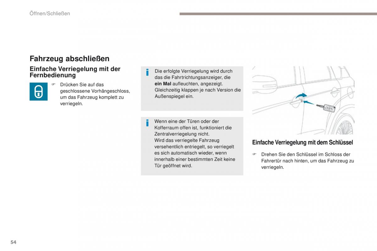 Peugeot 4008 Handbuch / page 56