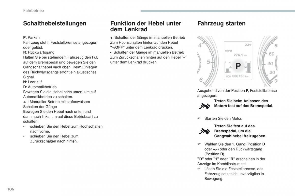 Peugeot 4008 Handbuch / page 108