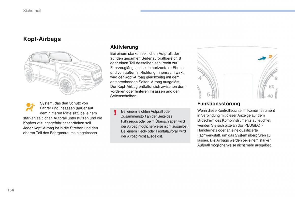 Peugeot 4008 Handbuch / page 156