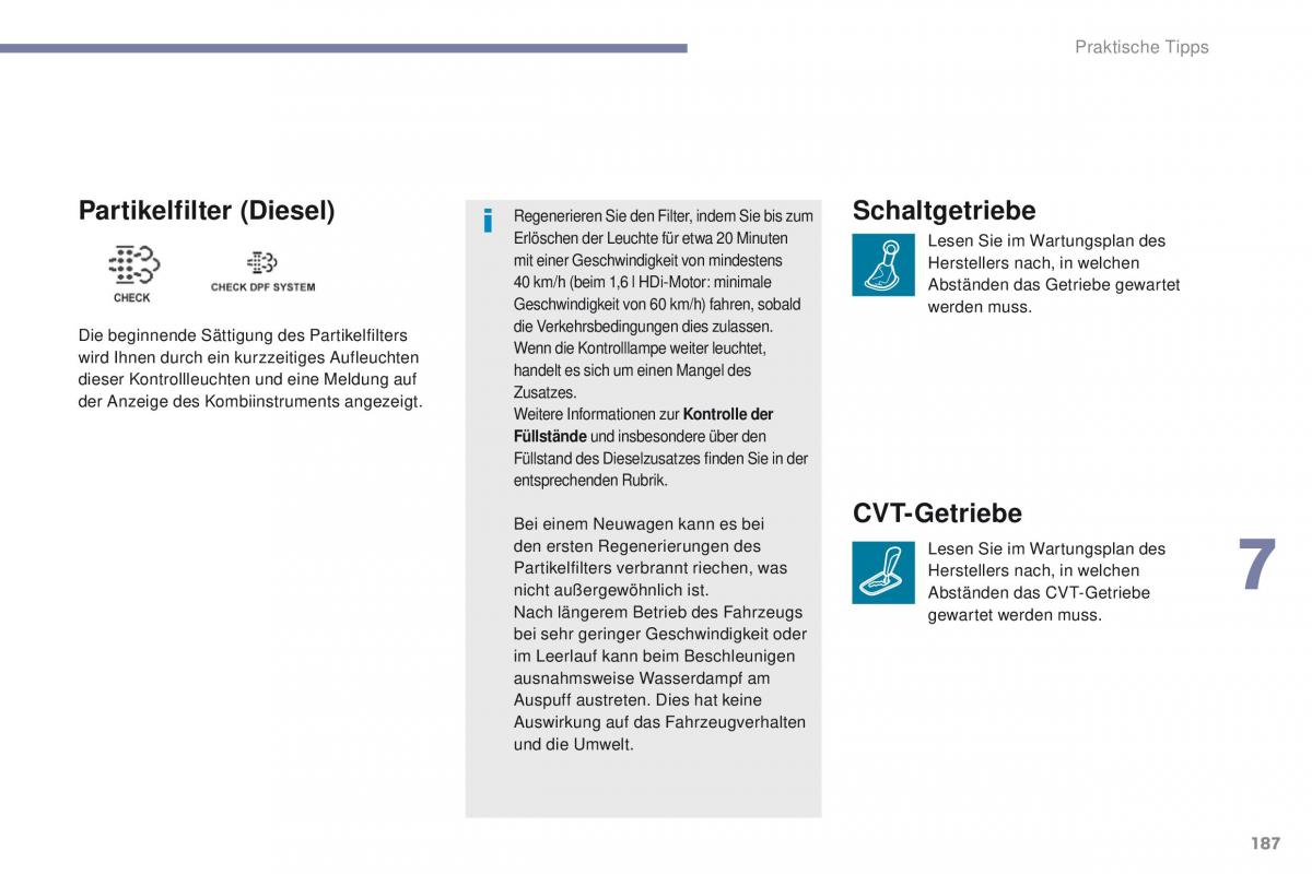 Peugeot 4008 Handbuch / page 189