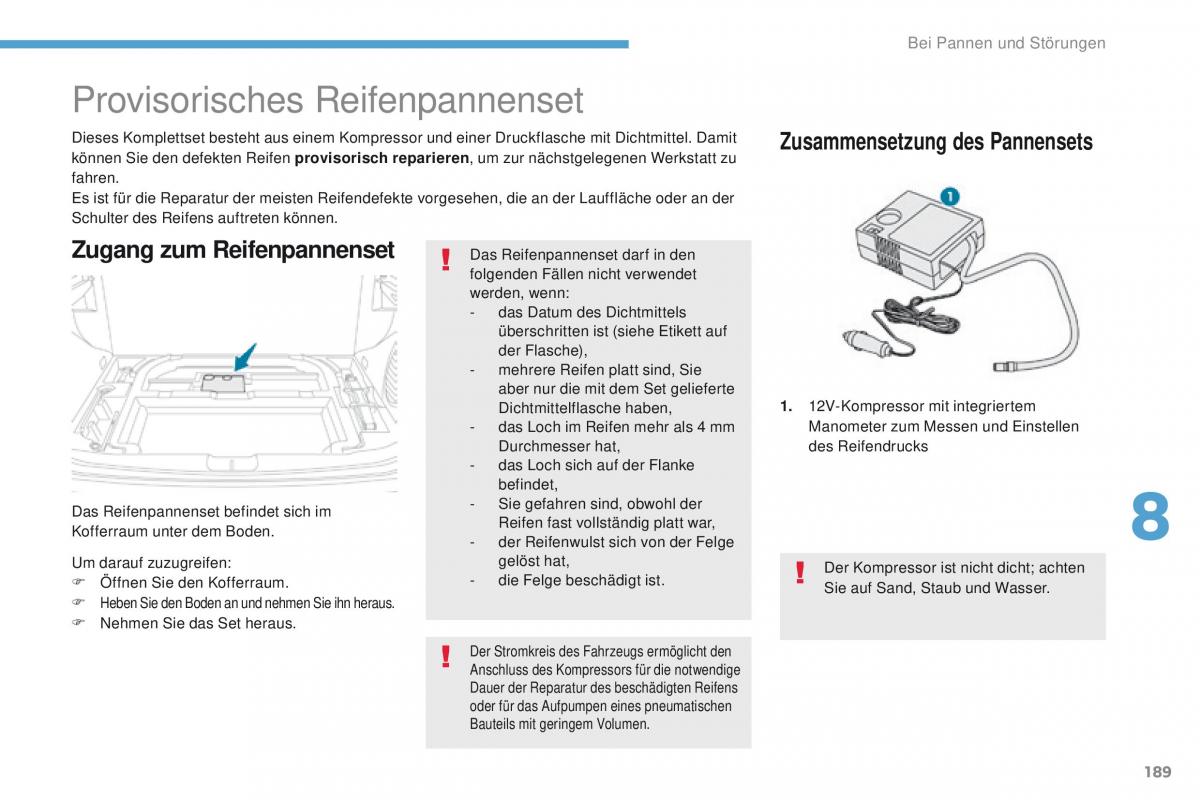 Peugeot 4008 Handbuch / page 191