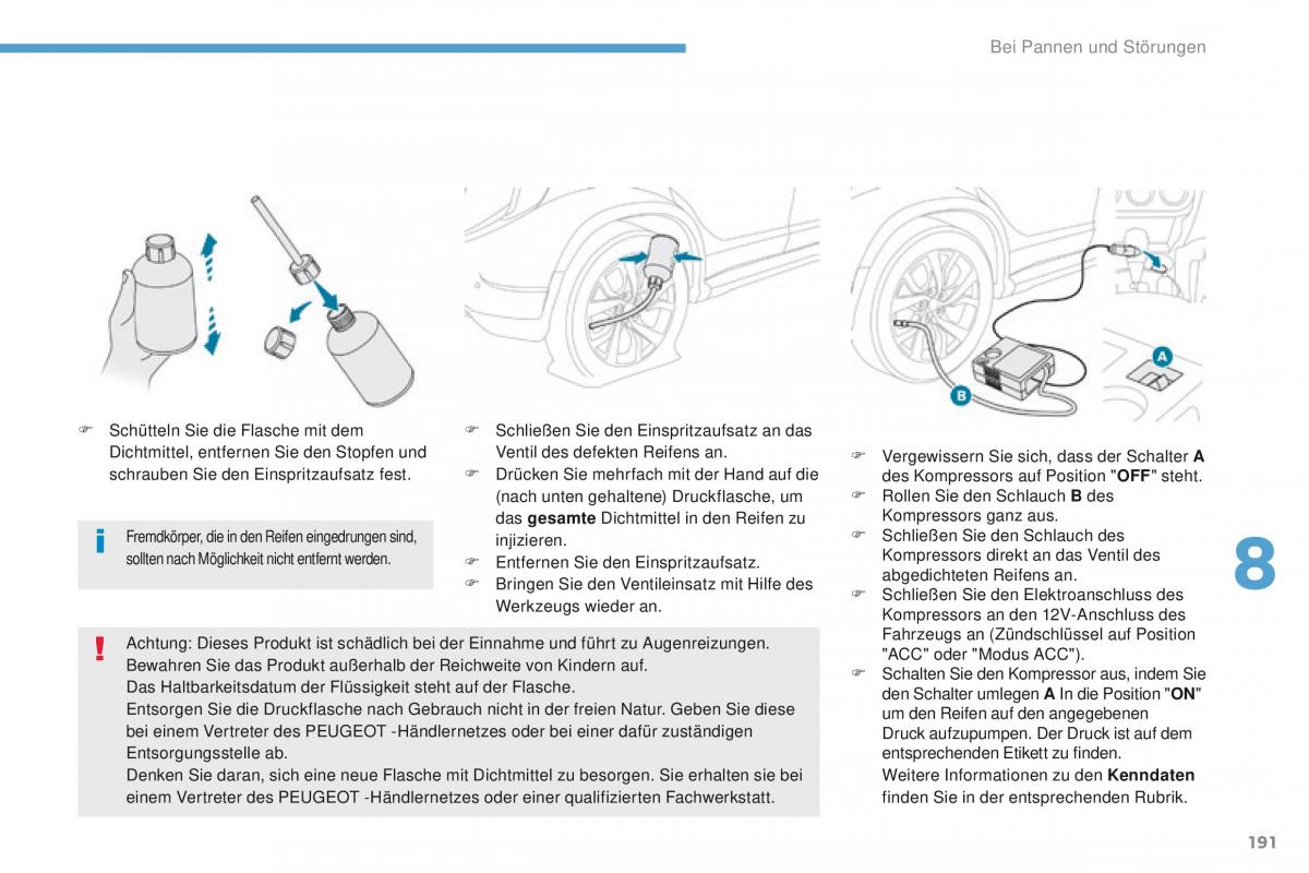 Peugeot 4008 Handbuch / page 193