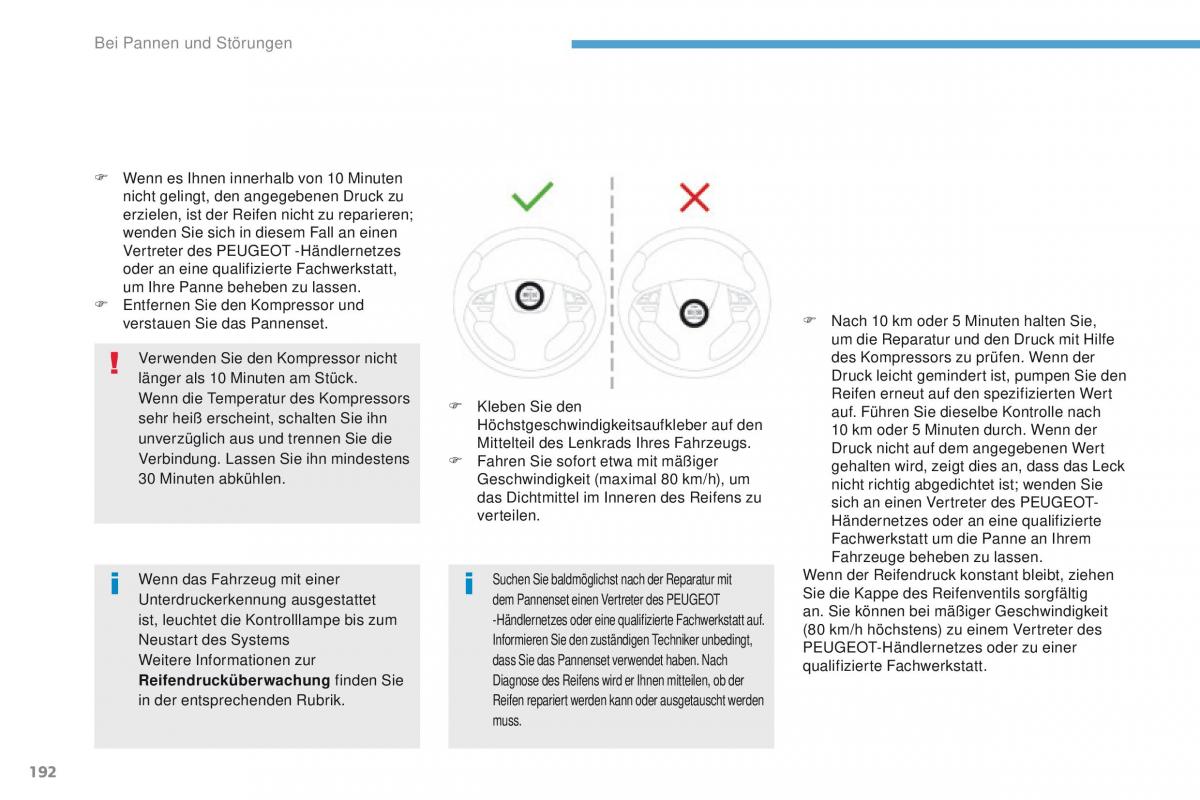 Peugeot 4008 Handbuch / page 194