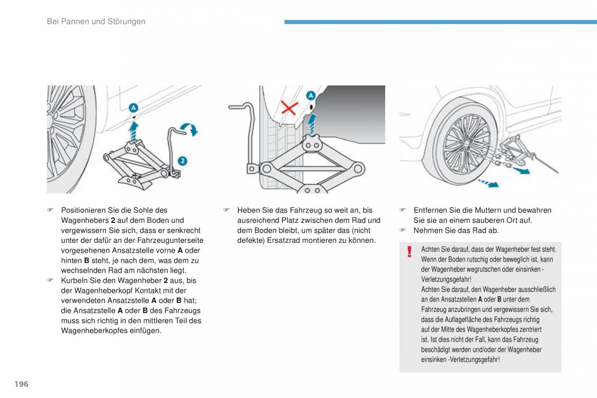 Peugeot 4008 Handbuch / page 198