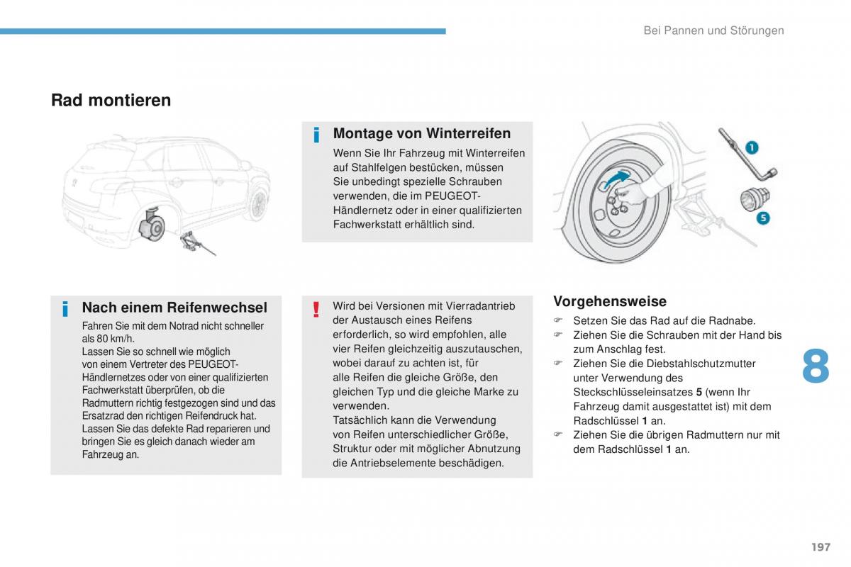 Peugeot 4008 Handbuch / page 199