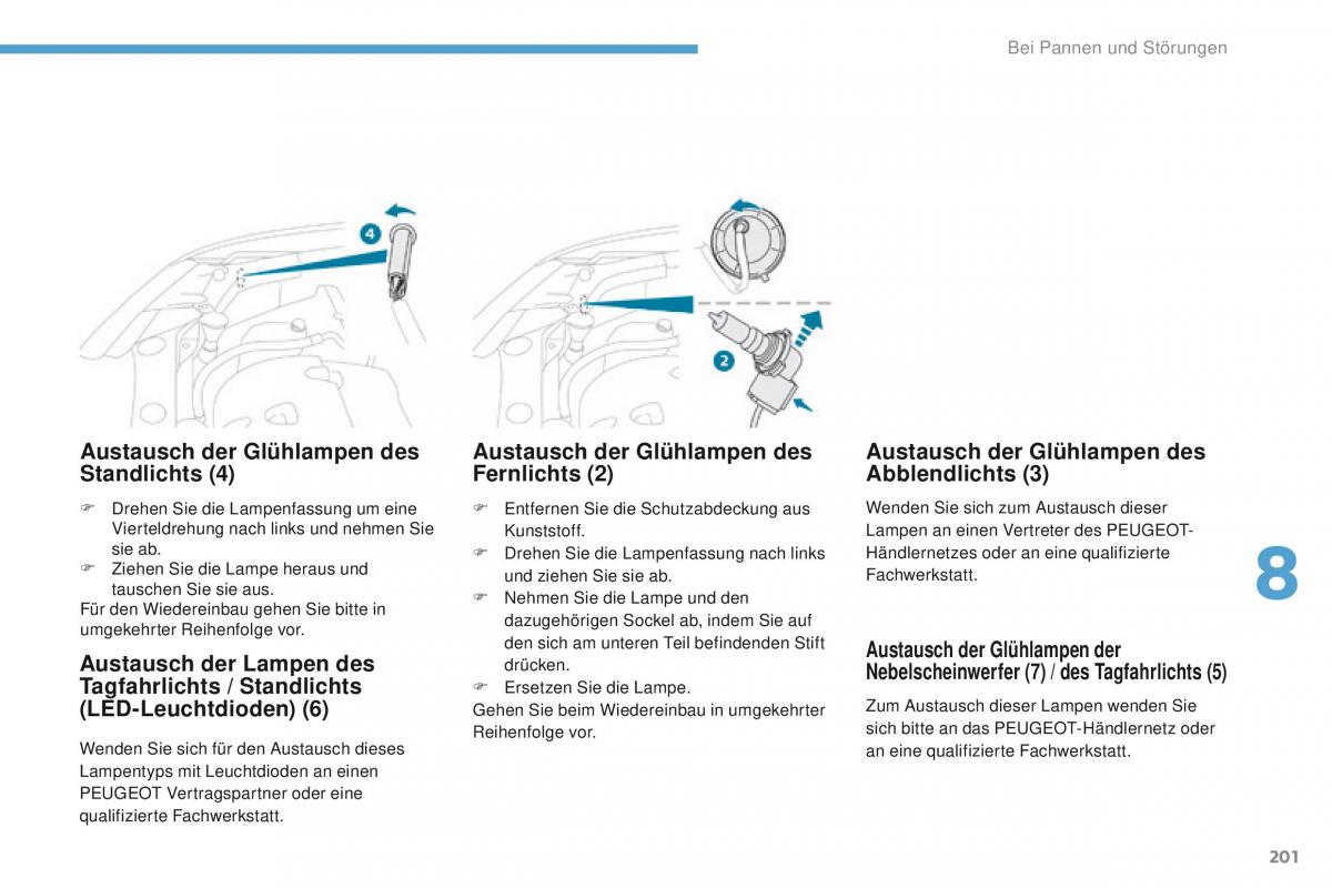 Peugeot 4008 Handbuch / page 203