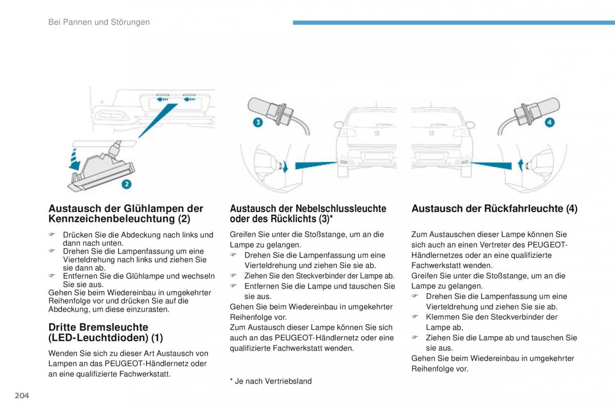 Peugeot 4008 Handbuch / page 206