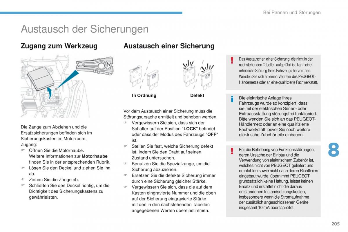 Peugeot 4008 Handbuch / page 207