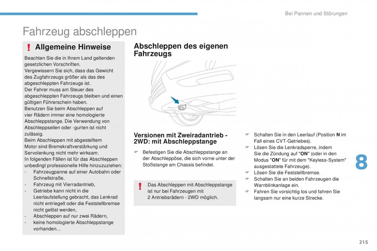 Peugeot 4008 Handbuch / page 217