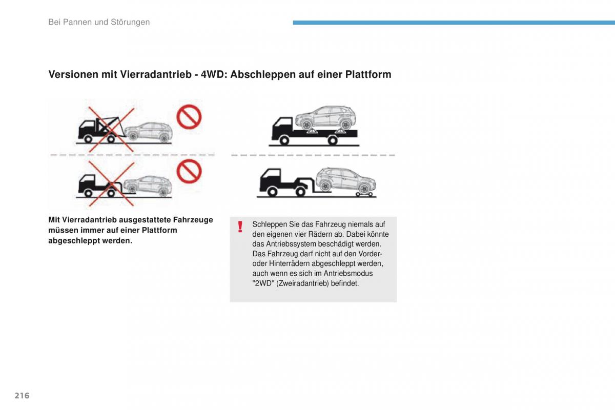 Peugeot 4008 Handbuch / page 218