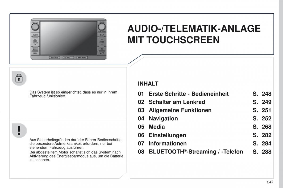 Peugeot 4008 Handbuch / page 249