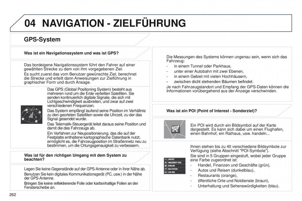 Peugeot 4008 Handbuch / page 264