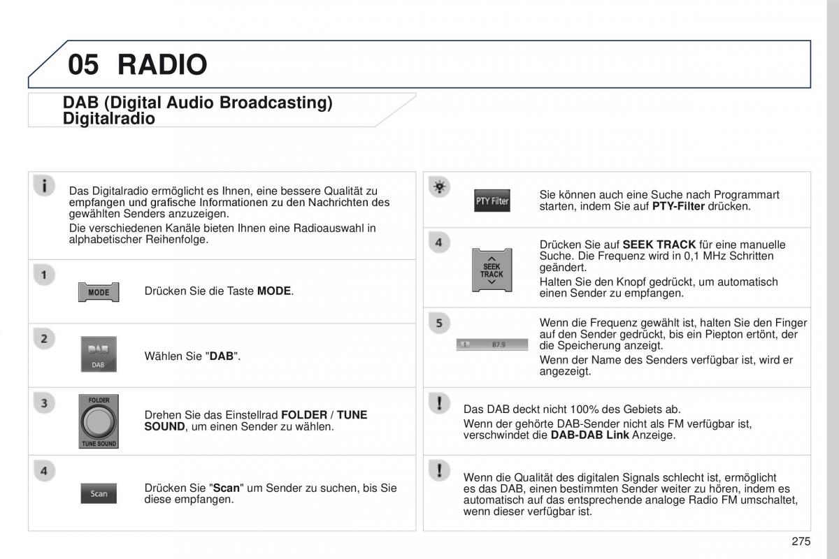 Peugeot 4008 Handbuch / page 277