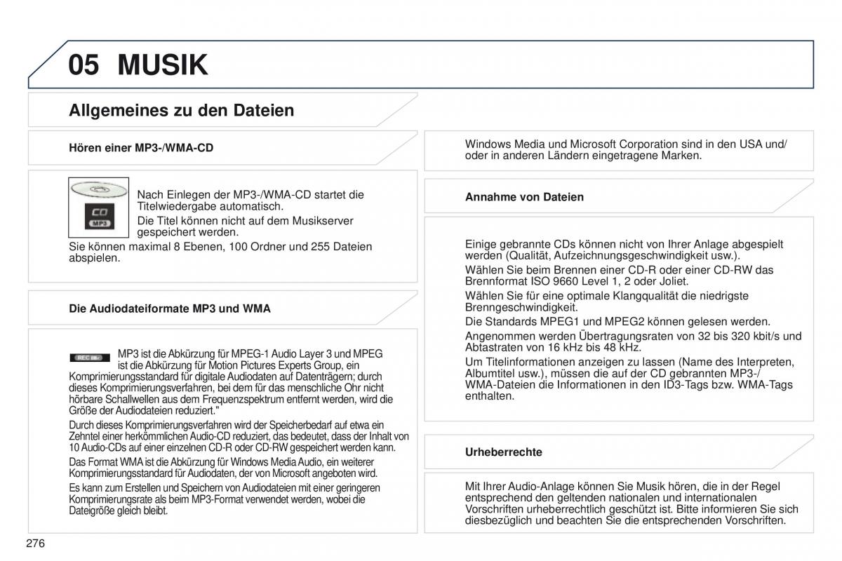 Peugeot 4008 Handbuch / page 278