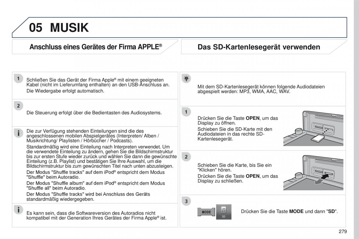 Peugeot 4008 Handbuch / page 281