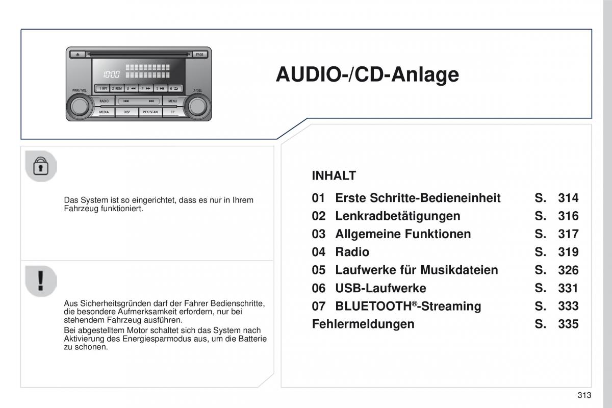 Peugeot 4008 Handbuch / page 315