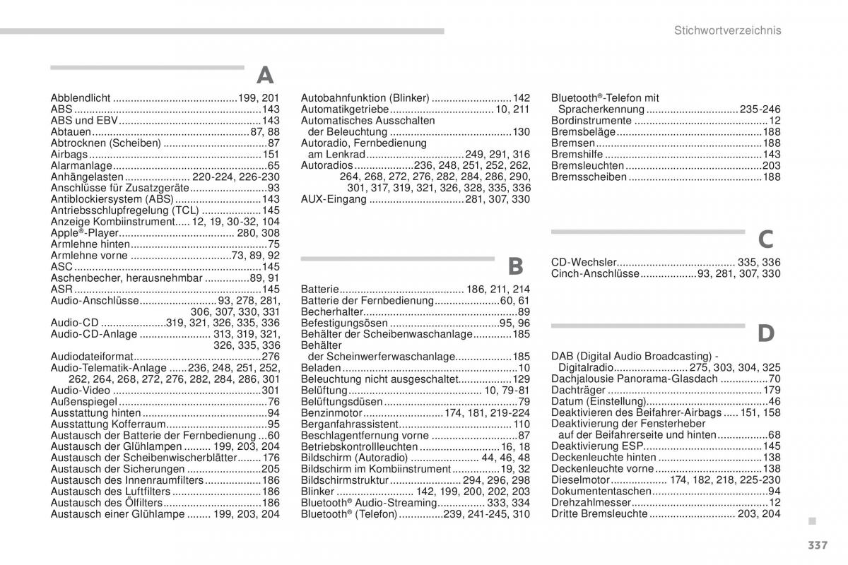 Peugeot 4008 Handbuch / page 339