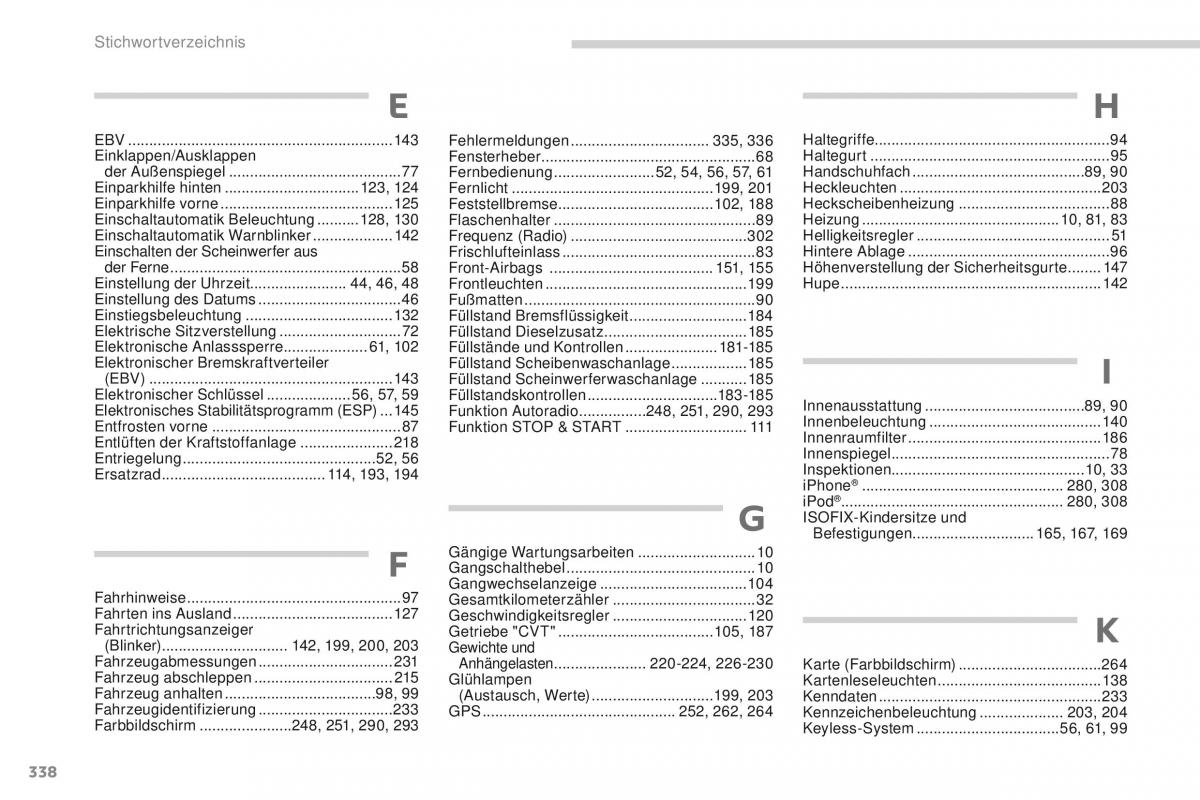 Peugeot 4008 Handbuch / page 340