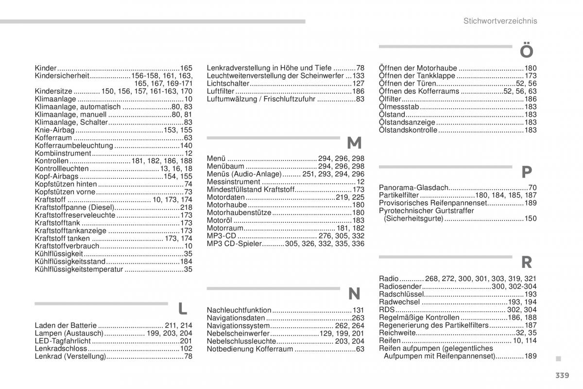 Peugeot 4008 Handbuch / page 341