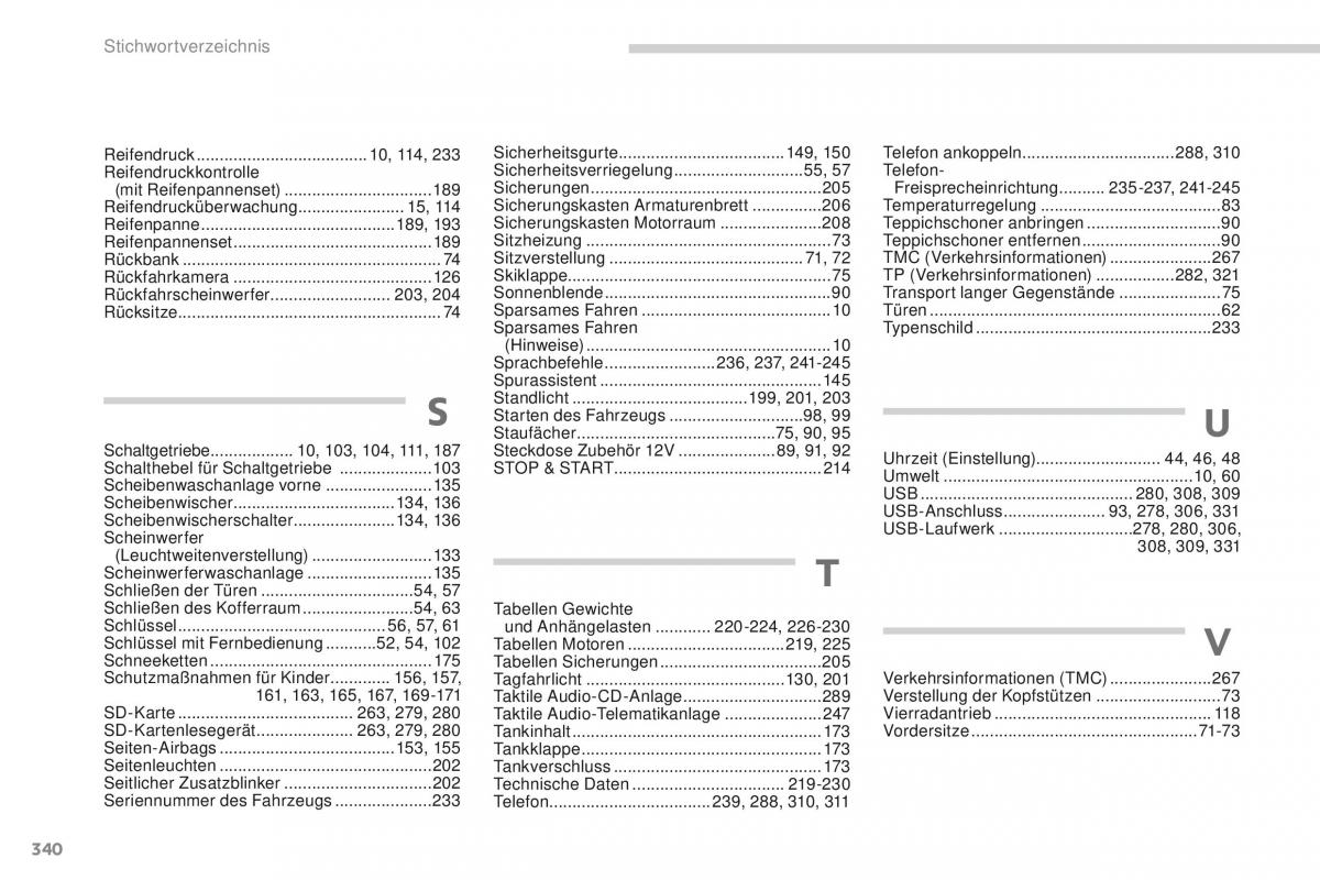 Peugeot 4008 Handbuch / page 342