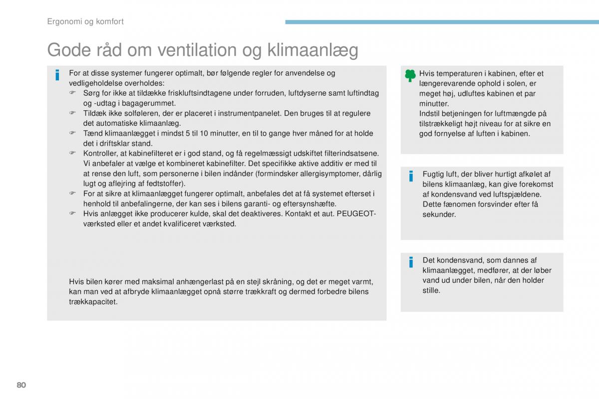 Peugeot 4008 Bilens instruktionsbog / page 82
