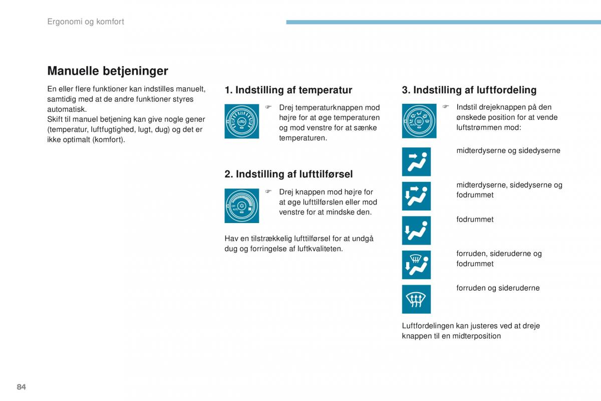 Peugeot 4008 Bilens instruktionsbog / page 86