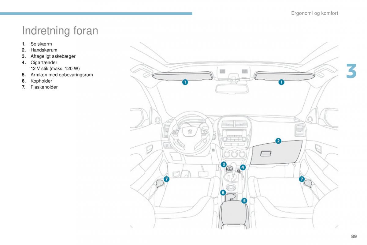 Peugeot 4008 Bilens instruktionsbog / page 91