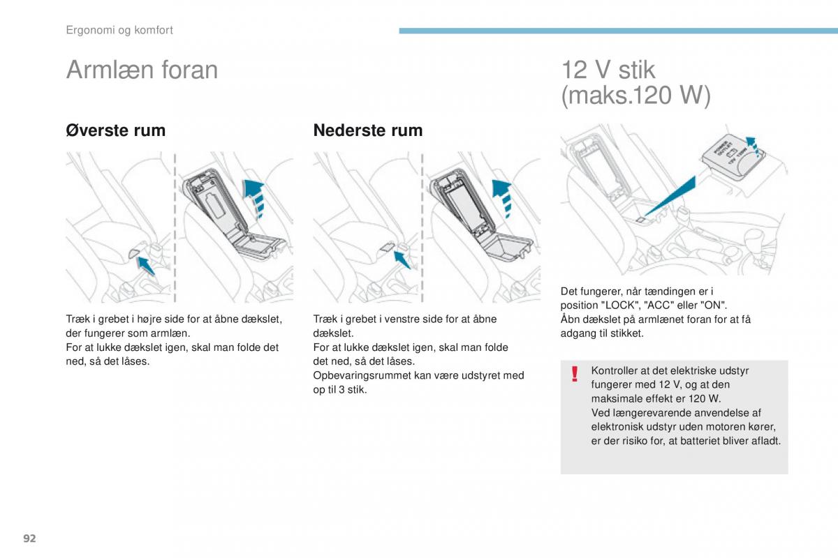 Peugeot 4008 Bilens instruktionsbog / page 94