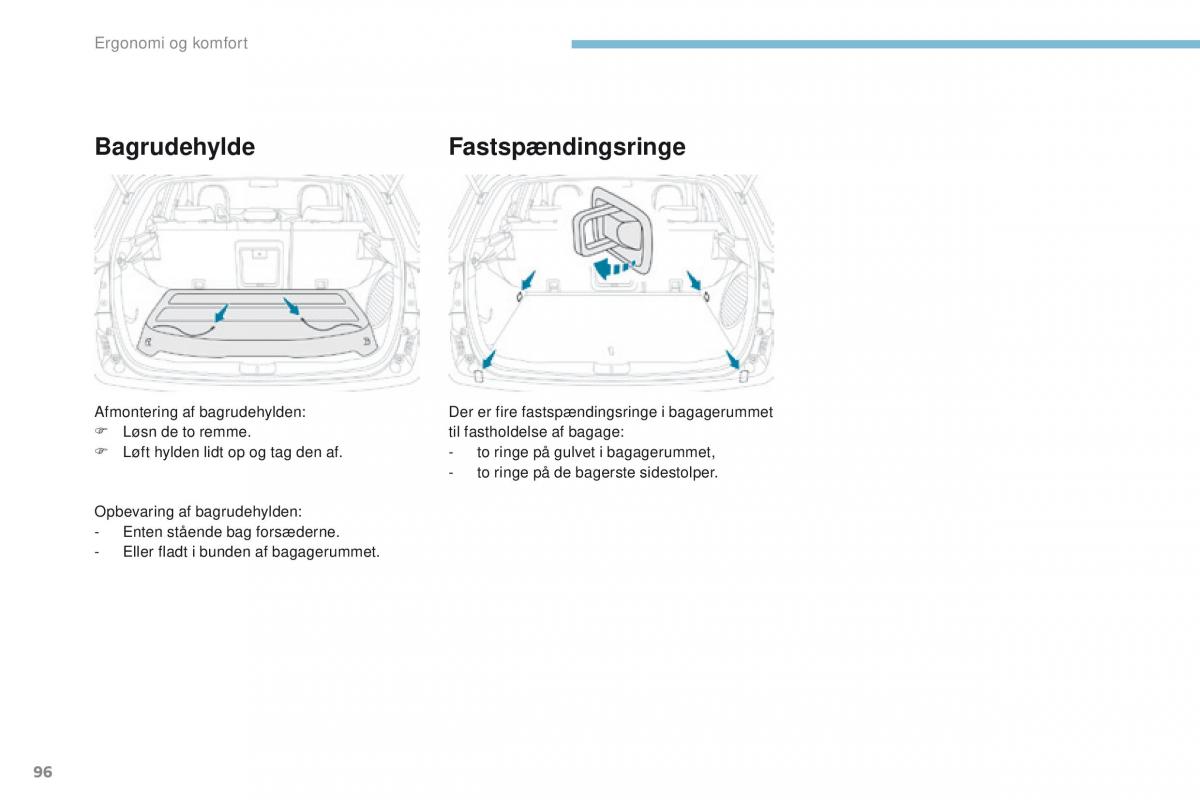 Peugeot 4008 Bilens instruktionsbog / page 98