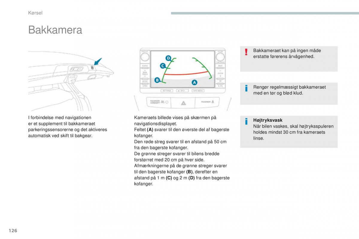 Peugeot 4008 Bilens instruktionsbog / page 128