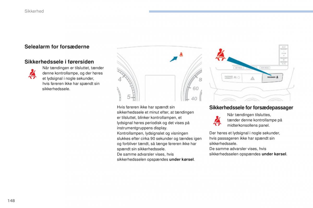 Peugeot 4008 Bilens instruktionsbog / page 150