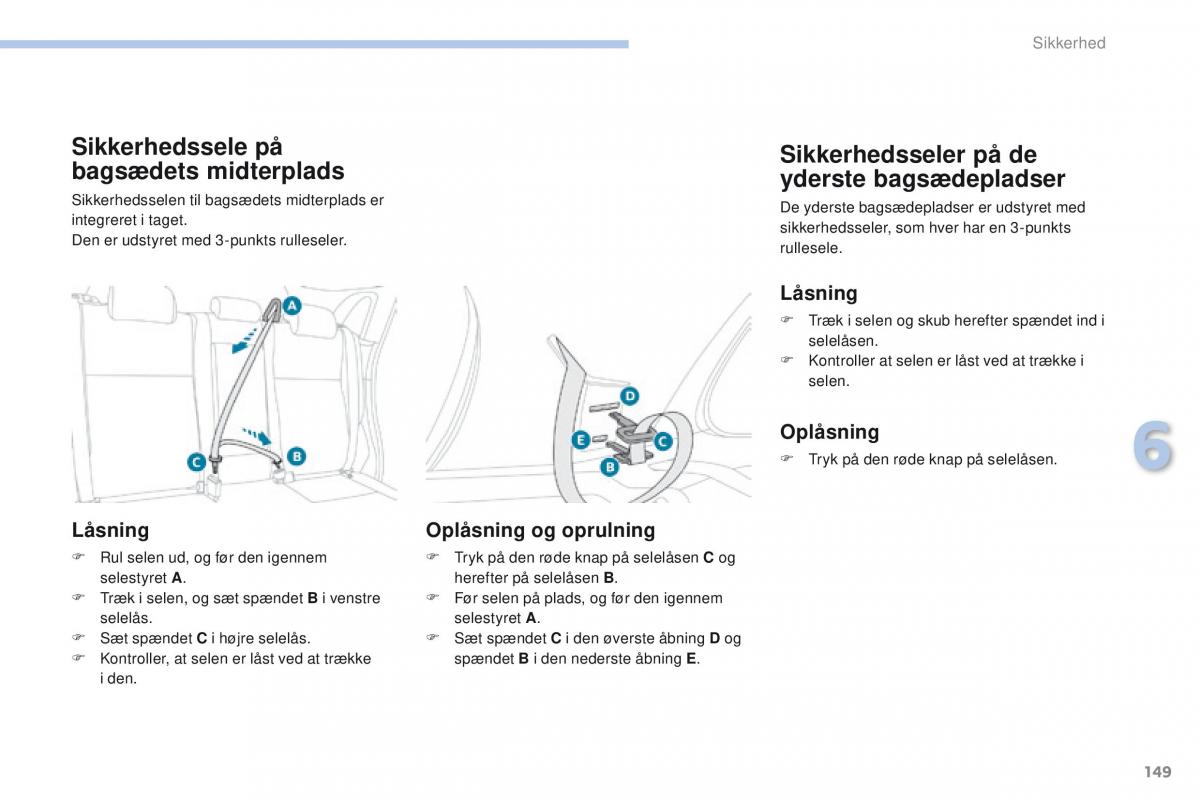 Peugeot 4008 Bilens instruktionsbog / page 151