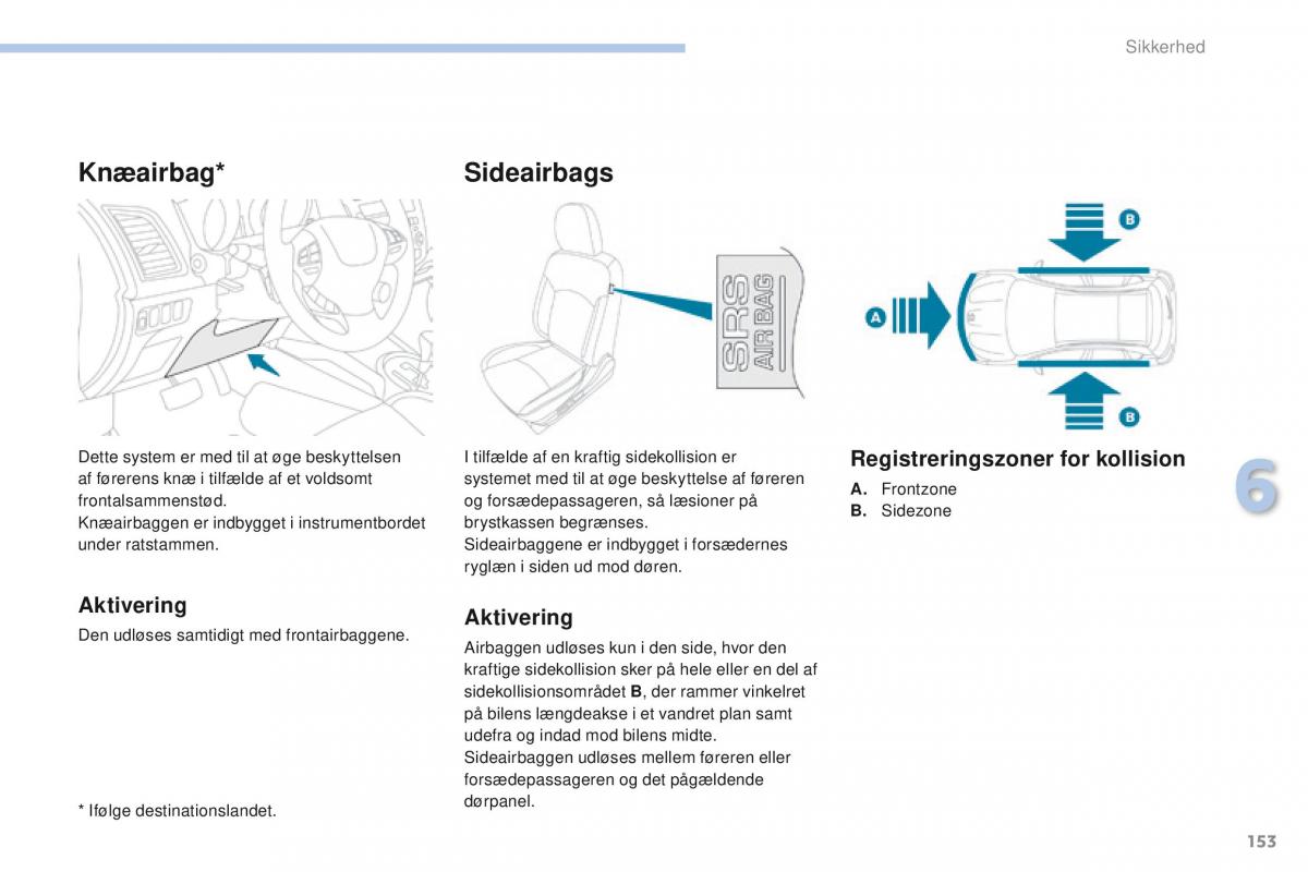 Peugeot 4008 Bilens instruktionsbog / page 155