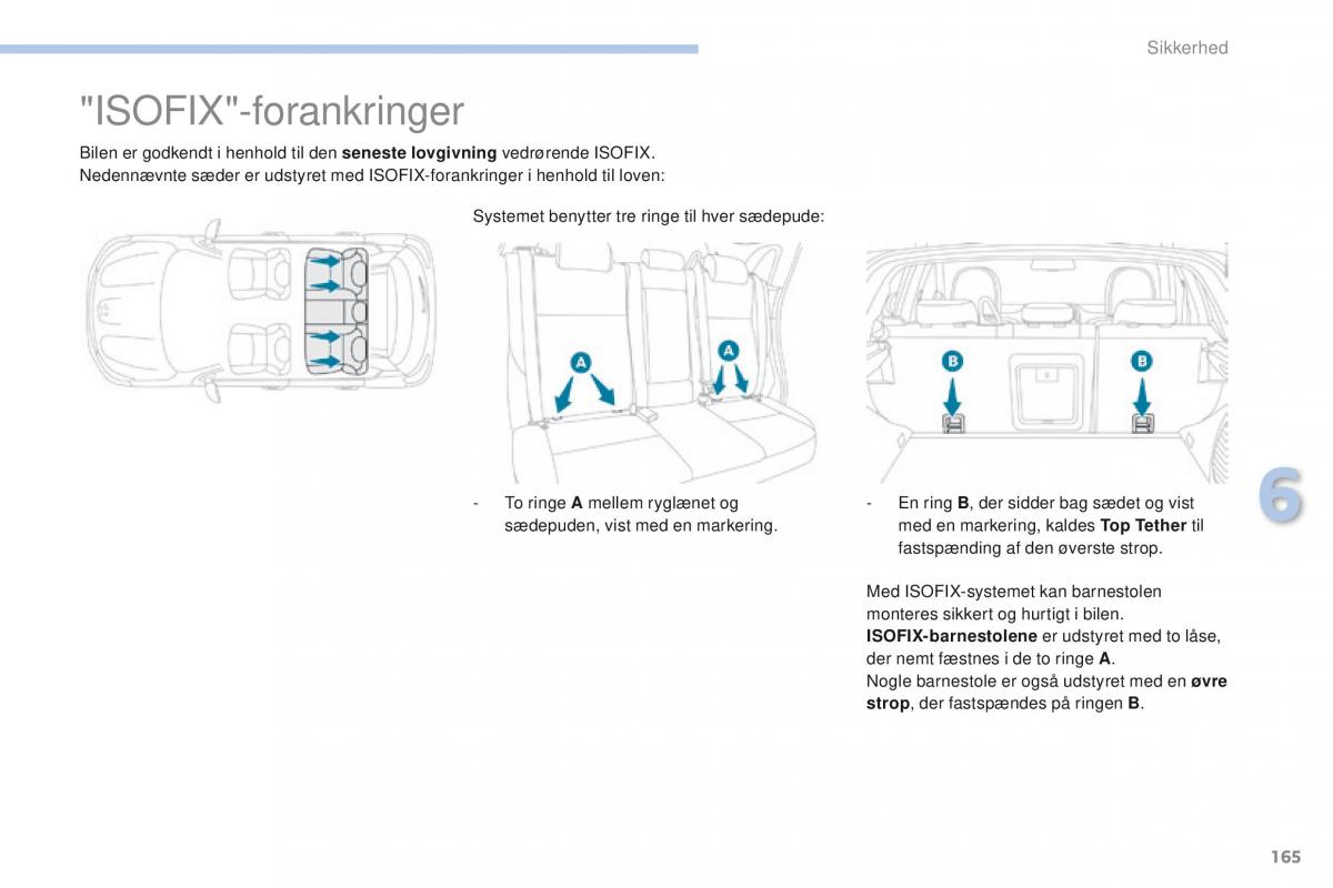 Peugeot 4008 Bilens instruktionsbog / page 167