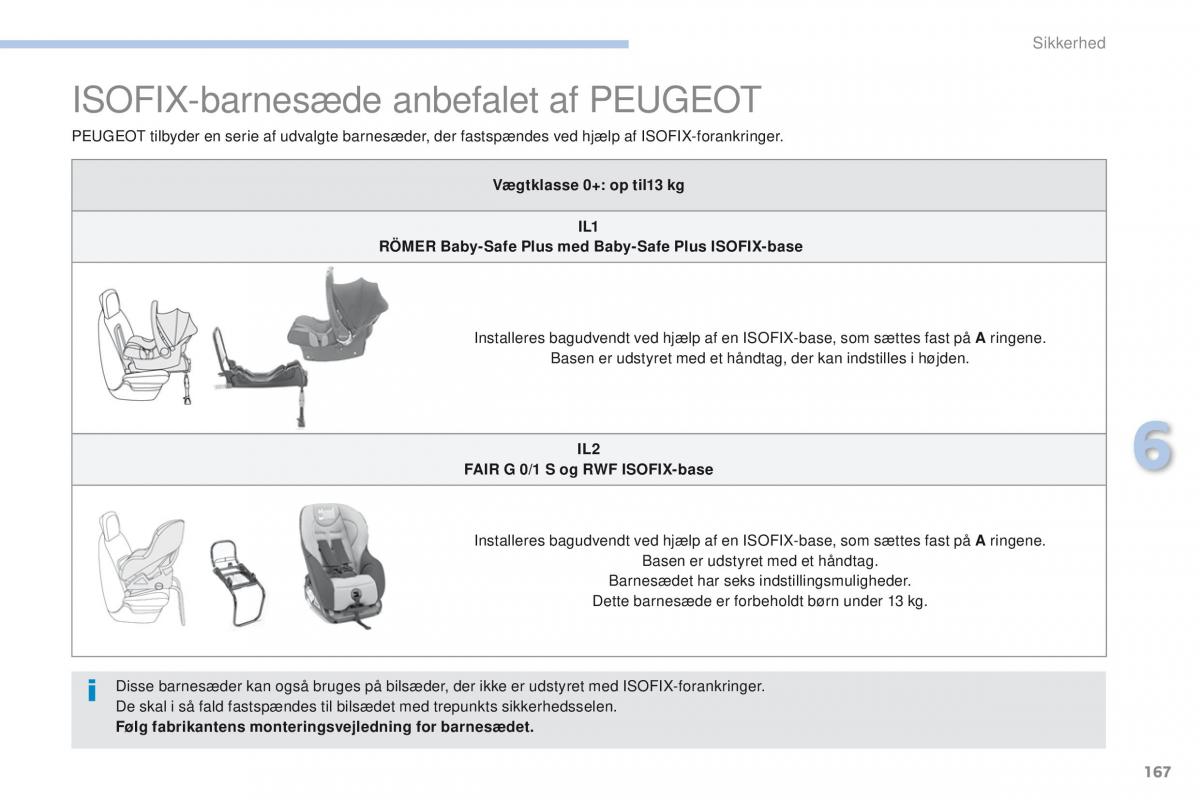 Peugeot 4008 Bilens instruktionsbog / page 169