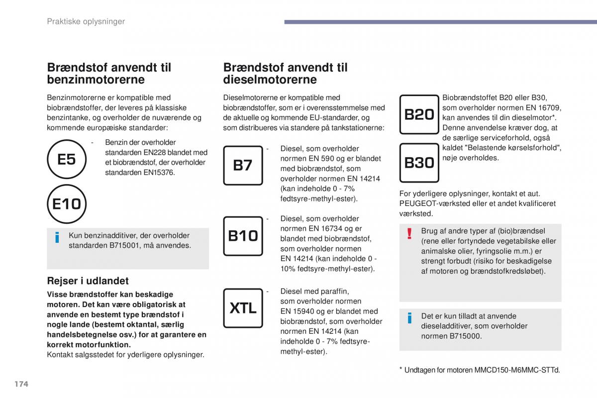 Peugeot 4008 Bilens instruktionsbog / page 176